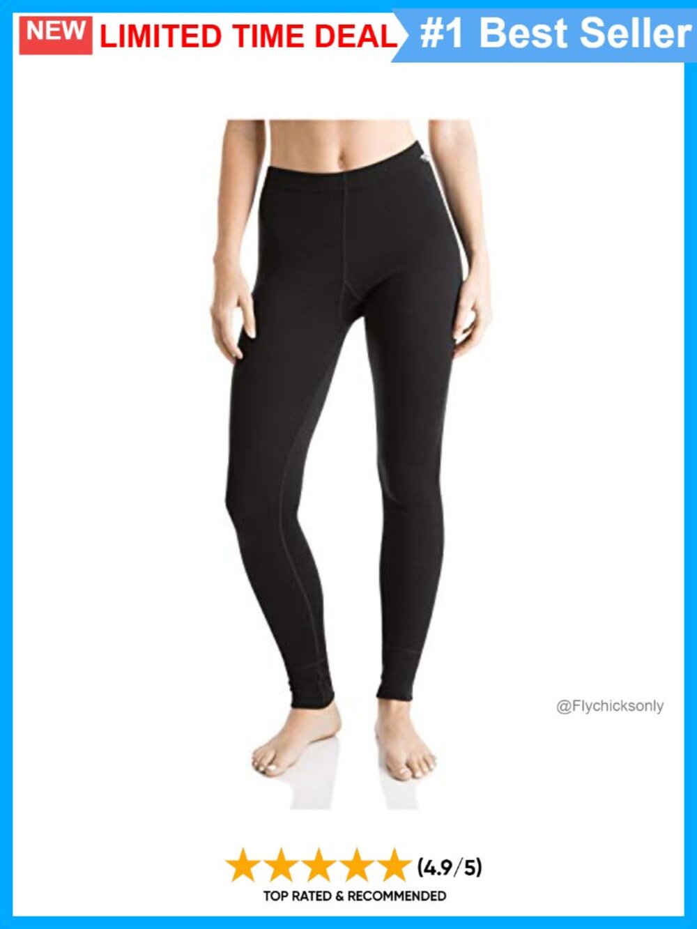 100% Merino Wool Thermal Base Layer Leggings Next-to-Skin